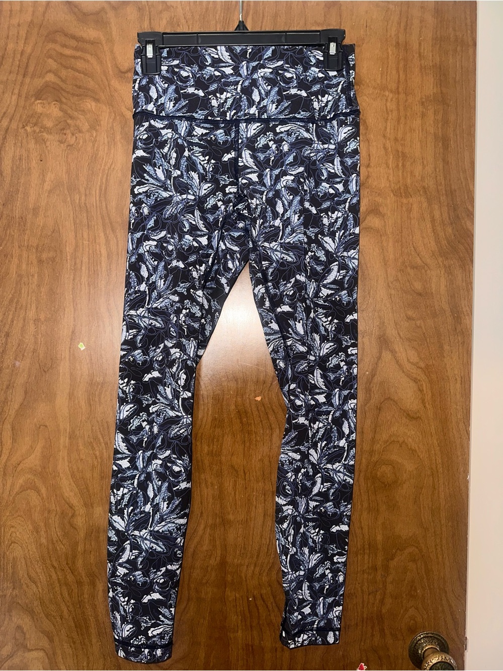 Floral Print High-Waist Leggings - Navy & White Lululemon